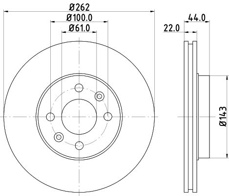 HELLA PAGID Bremžu diski 8DD 355 103-491